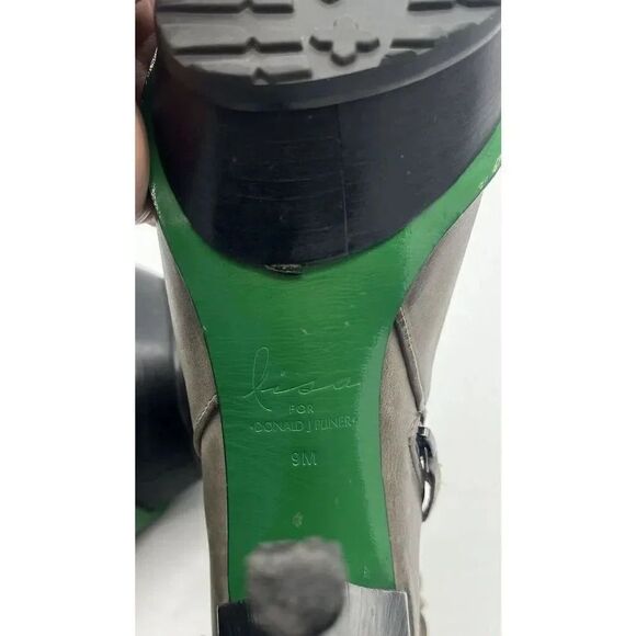 LISA for DONALD PLINER Lago US 9M Taupe‎ Leather Platform Stiletto Ankle Boots - Picture 12 of 12